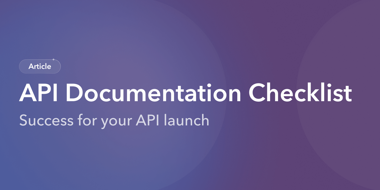 API Documentation Checklist · Bump.sh